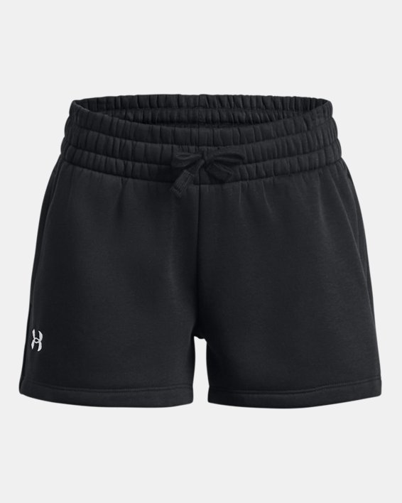 Girls' UA Rival Fleece Shorts in Black image number 0